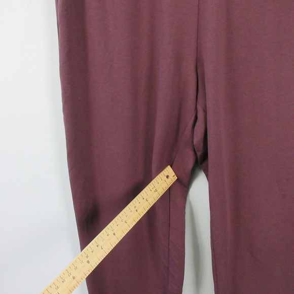 Barefoot Dreams Pull On Pants Women L Petite Brushed Luxe Red Fig Lounge 292 - Picture 13 of 16